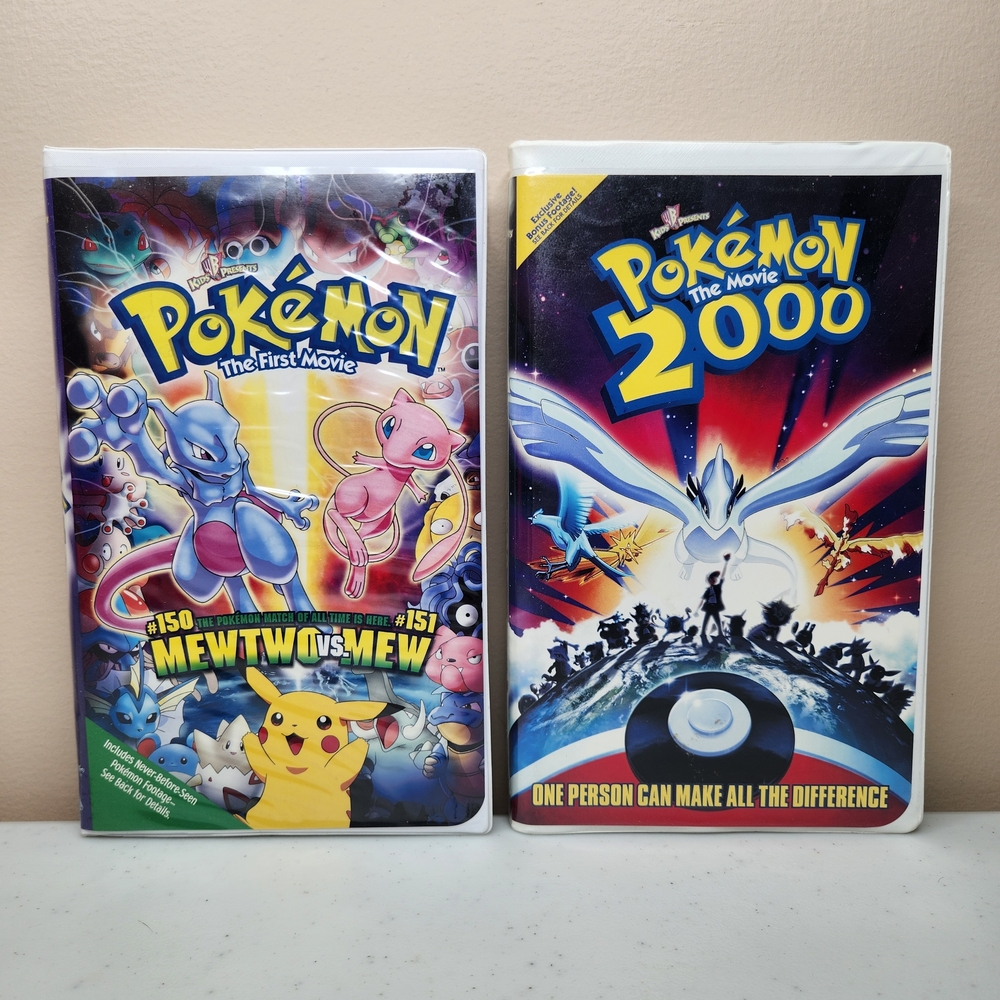 Pokémon The First Movie and Pokémon 2000 VHS Set
